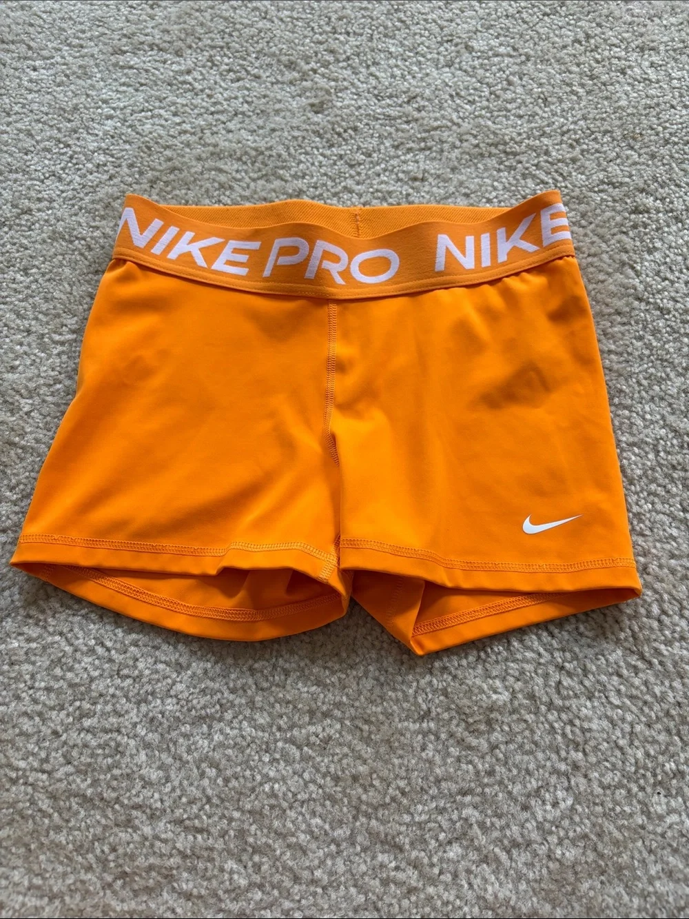 Nike Pro Women's Bright Orange Compression Bike Shorts